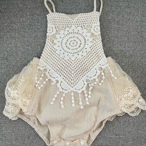 Baby Boho romper ruffle lace
